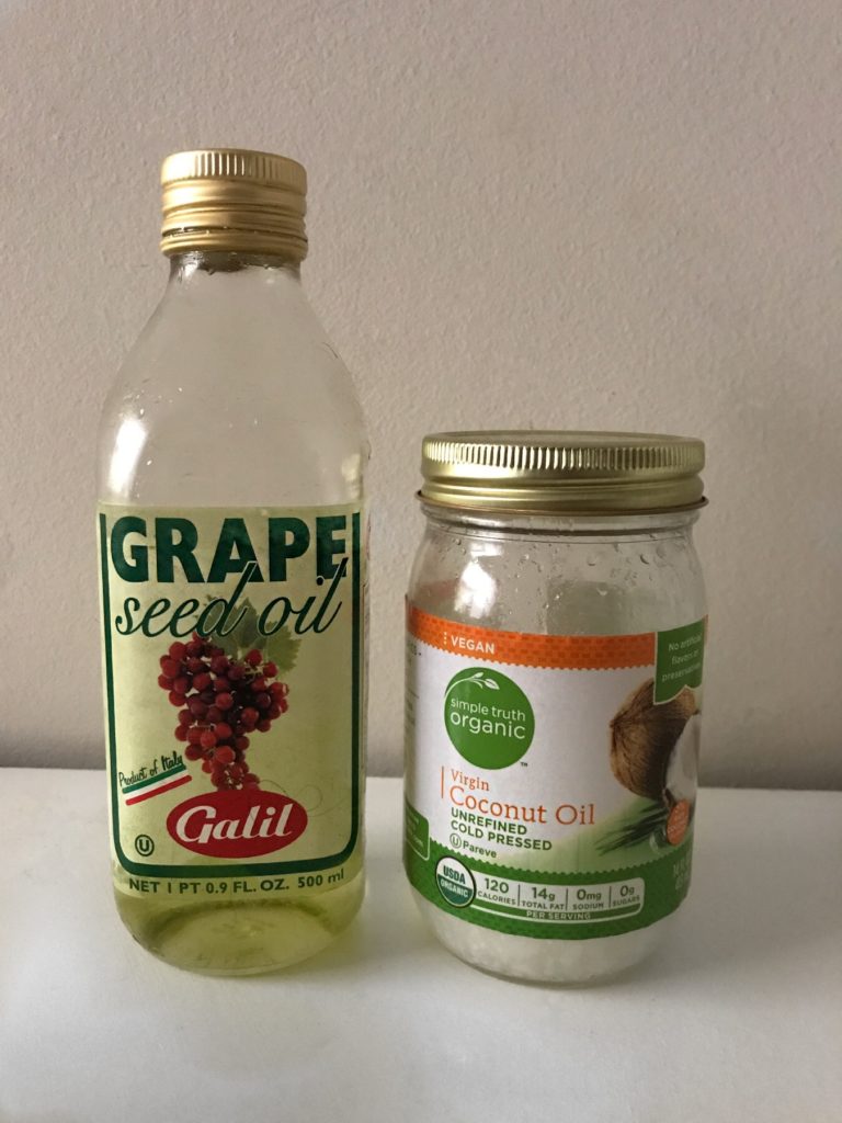 Grapseed and coconut oil