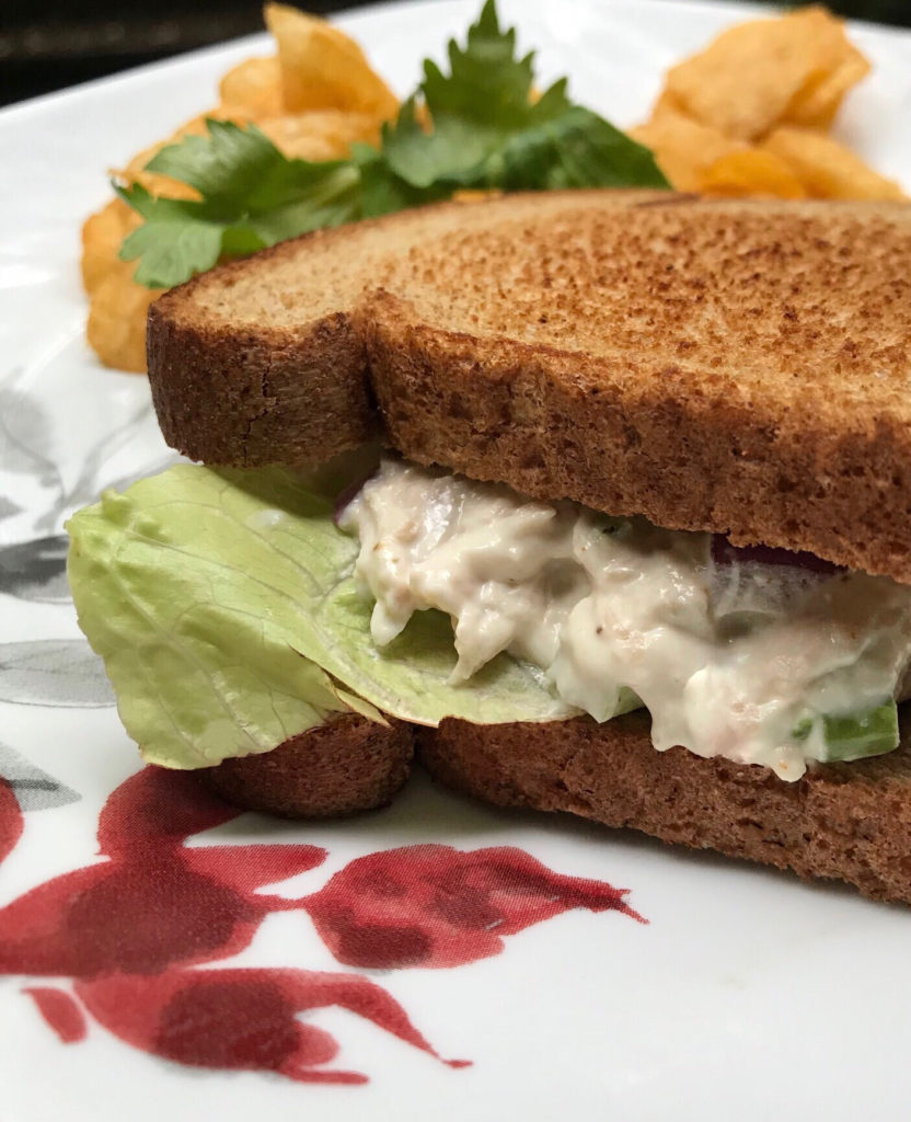 Simple chicken salad sandwich 